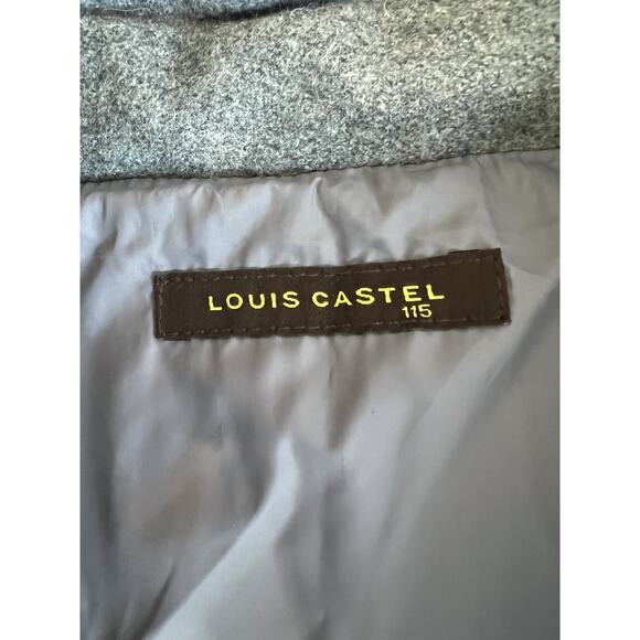 Louis Castel Golf 2XL (115) Wool Blend Down Puffer quilted Vest Gray Full Zip - Picture 8 of 9